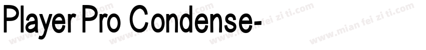 Player Pro Condense字体转换